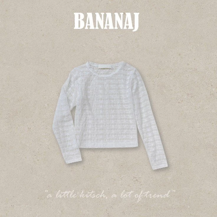 Banana J - Korean Children Fashion - #kidsstore - Flower Lace Tee