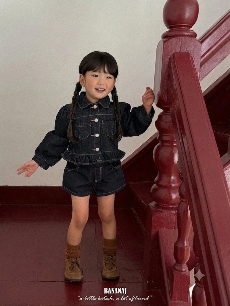Banana J - Korean Children Fashion - #kidzfashiontrend - Denim Jacket - 10