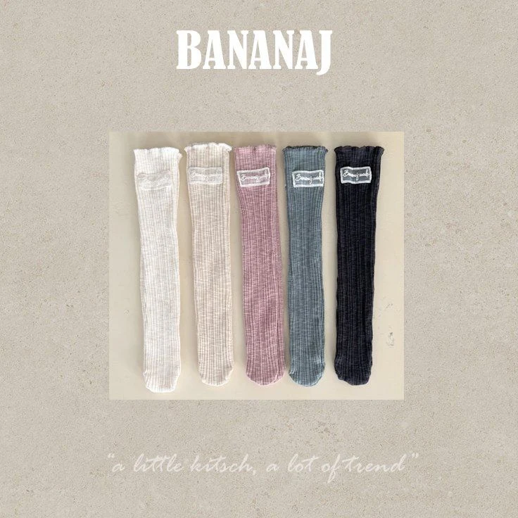 Banana J - Korean Children Fashion - #kidzfashiontrend - Dun Rib Socks