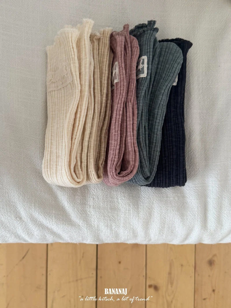 Banana J - Korean Children Fashion - #minifashionista - Dun Rib Socks - 5