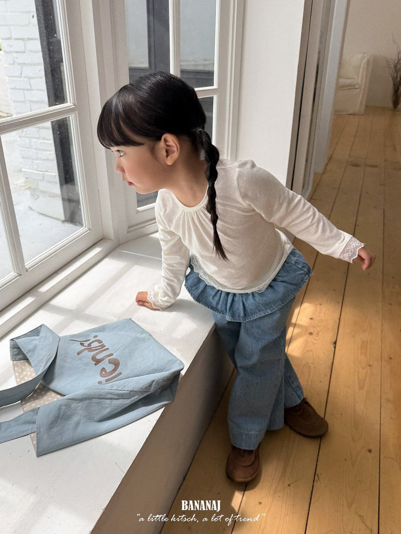 Banana J - Korean Children Fashion - #prettylittlegirls - Lace Tee - 11