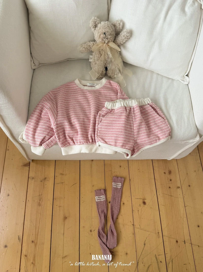 Banana J - Korean Children Fashion - #prettylittlegirls - Knit Stripe Pants - 5