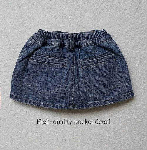 Banana J - Korean Children Fashion - #prettylittlegirls - Pella Denim Skirt - 4