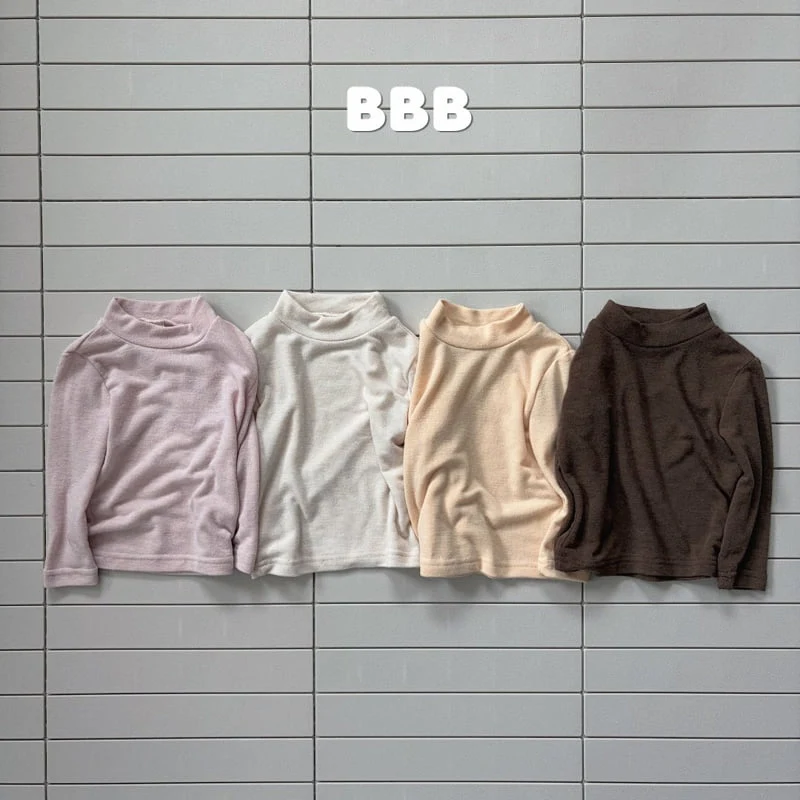 Bella Bambina - Korean Children Fashion - #childofig - Solid Half Turtleneck Tee