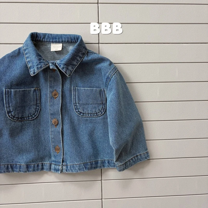 Bella Bambina - Korean Children Fashion - #childrensboutique - Dun Denim Half Jacket - 3