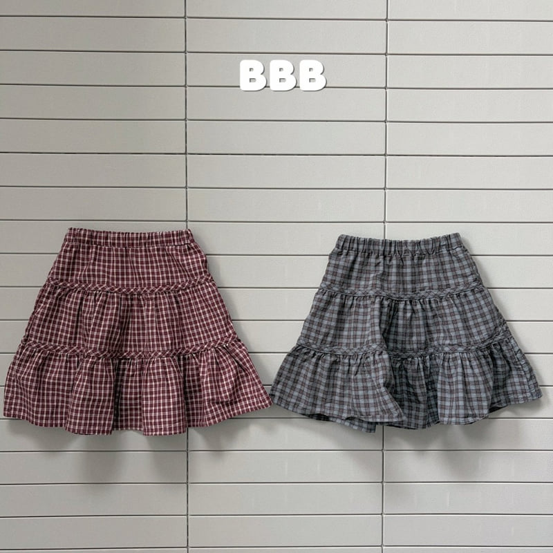 Bella Bambina - Korean Children Fashion - #childrensboutique - Check Skirt