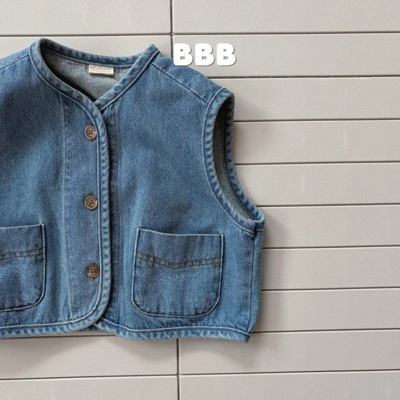 Bella Bambina - Korean Children Fashion - #designkidswear - Loose Denim Vest - 3
