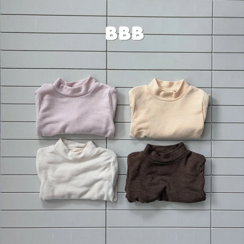 Bella Bambina - Korean Children Fashion - #designkidswear - Solid Half Turtleneck Tee - 3