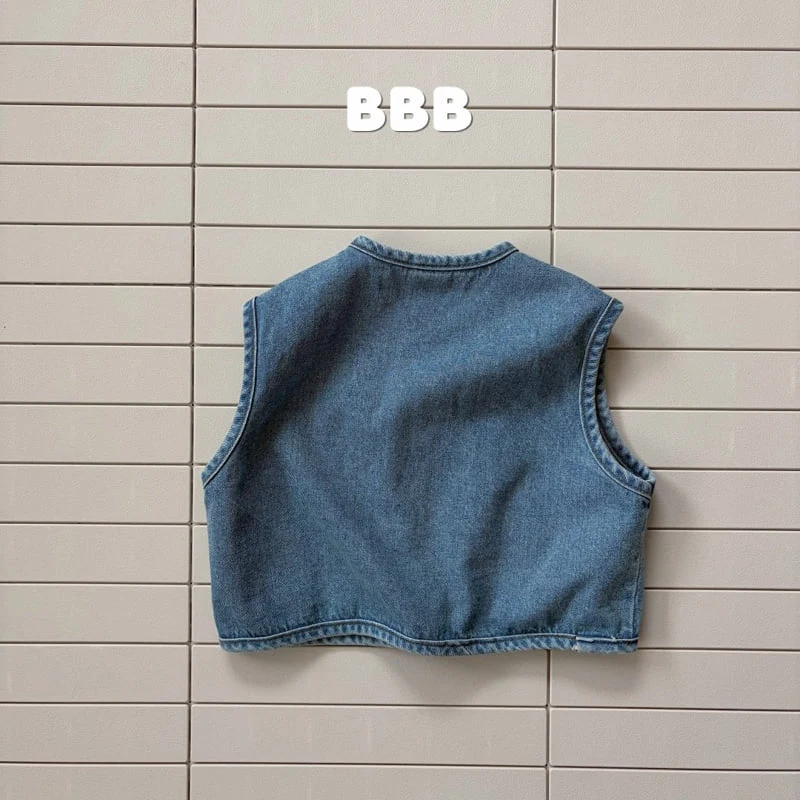 Bella Bambina - Korean Children Fashion - #designkidswear - Loose Denim Vest - 4