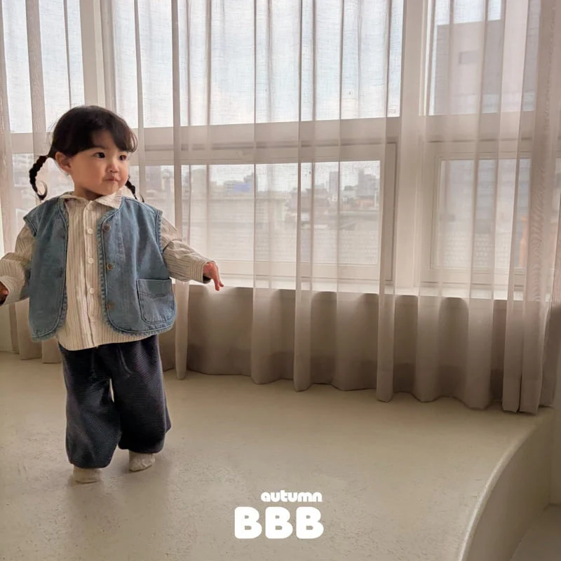 Bella Bambina - Korean Children Fashion - #fashionkids - Loose Denim Vest - 5