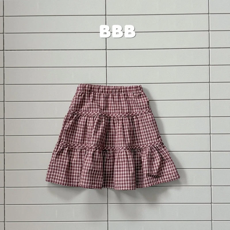Bella Bambina - Korean Children Fashion - #discoveringself - Check Skirt - 4