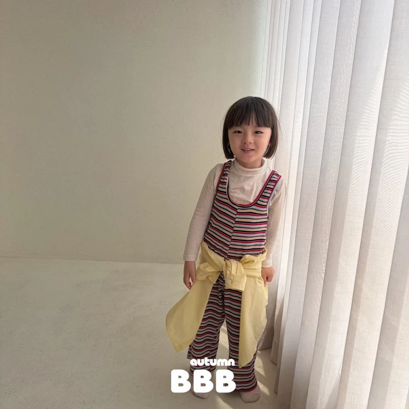 Bella Bambina - Korean Children Fashion - #fashionkids - Stripe Overalls - 12