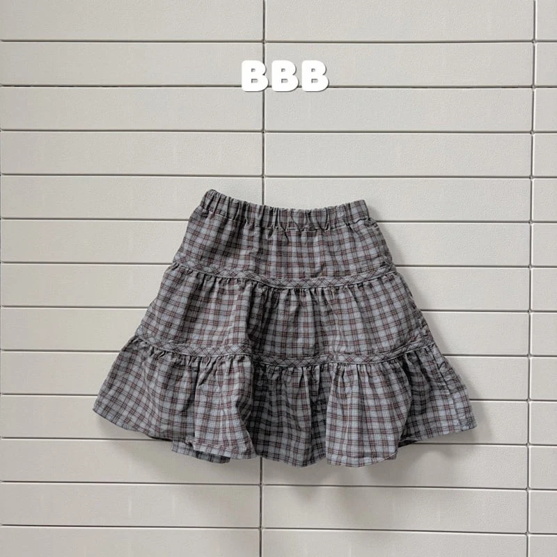 Bella Bambina - Korean Children Fashion - #kidsshorts - Check Skirt - 5