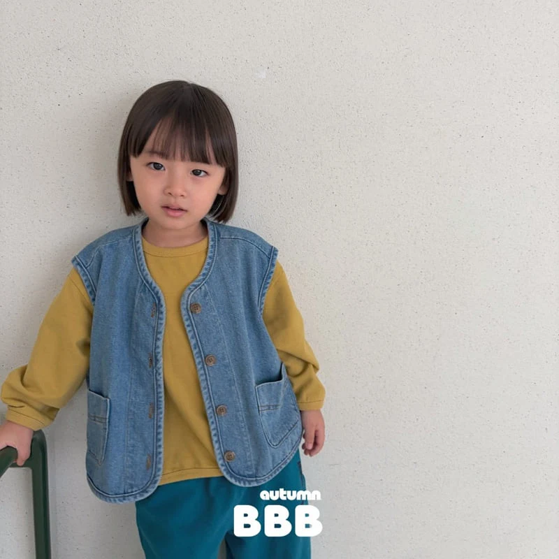 Bella Bambina - Korean Children Fashion - #kidzfashiontrend - Loose Denim Vest - 8