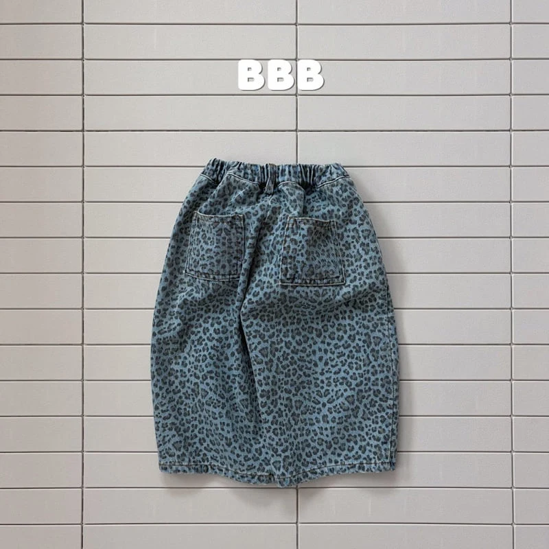 Bella Bambina - Korean Children Fashion - #kidsstore - Leopard Denim Pants - 4