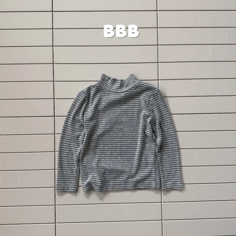 Bella Bambina - Korean Children Fashion - #magicofchildhood - Stripe Half Turtleneck Tee - 6