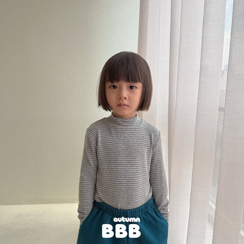 Bella Bambina - Korean Children Fashion - #prettylittlegirls - Stripe Half Turtleneck Tee - 8