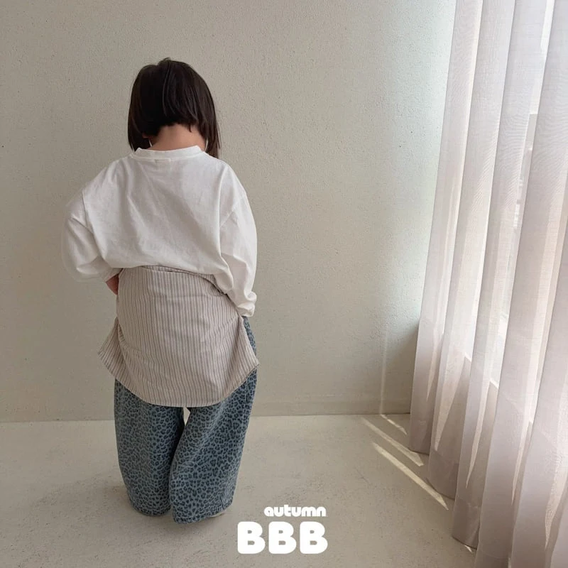 Bella Bambina - Korean Children Fashion - #prettylittlegirls - Leopard Denim Pants - 9