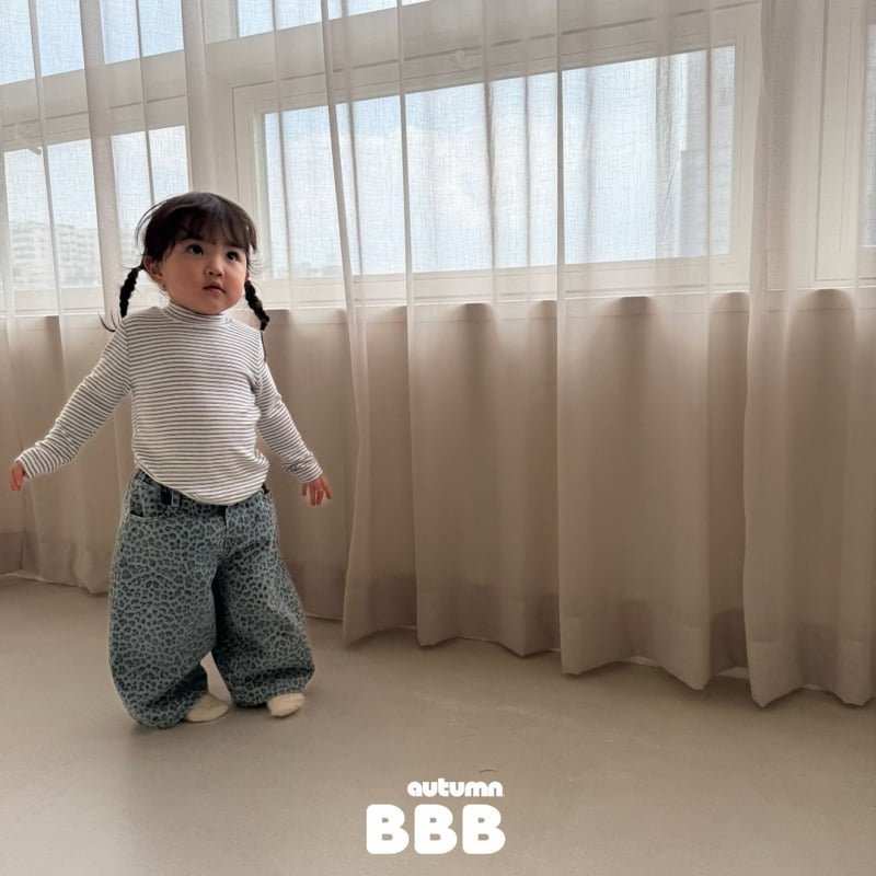 Bella Bambina - Korean Children Fashion - #todddlerfashion - Stripe Half Turtleneck Tee - 9