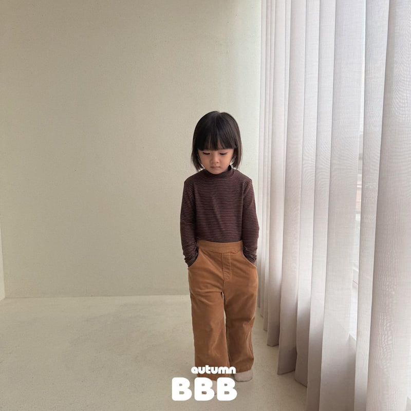Bella Bambina - Korean Children Fashion - #toddlerclothing - Stripe Half Turtleneck Tee - 10