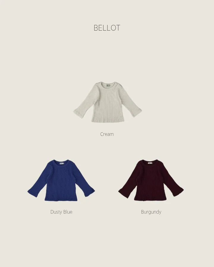 Bellot - Korean Children Fashion - #minifashionista - Wave Ribbed Tee