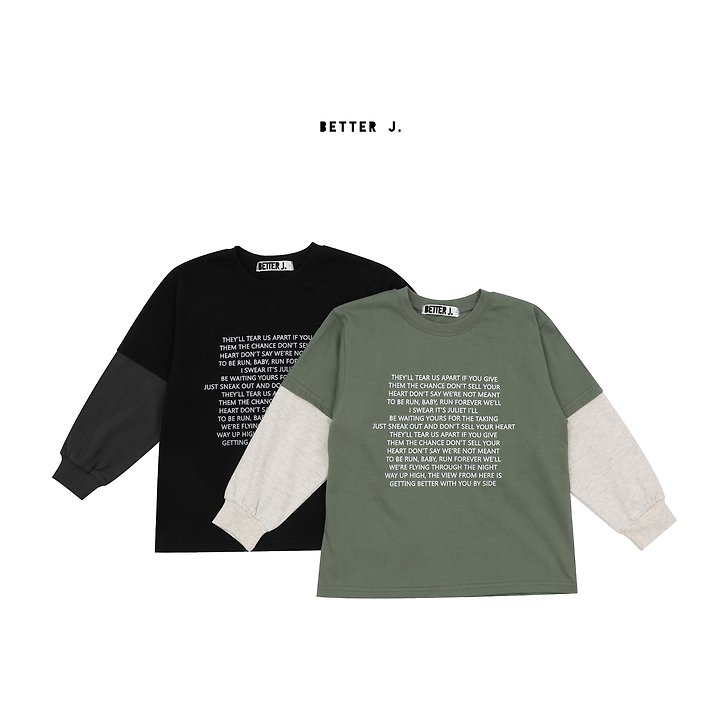 Better j - Korean Children Fashion - #designkidswear - Lettered Blend Tee