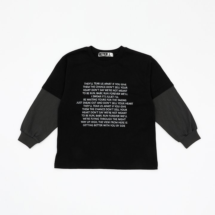 Better j - Korean Children Fashion - #fashionkids - Lettered Blend Tee - 3