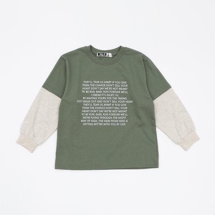 Better j - Korean Children Fashion - #kidsstore - Lettered Blend Tee - 5