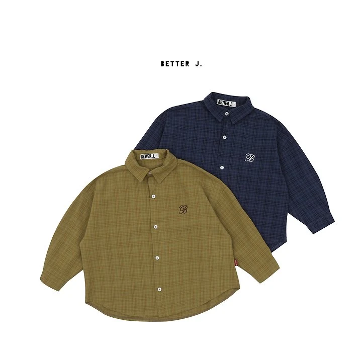 Better j - Korean Children Fashion - #toddlerclothing - Ove Check Shirt