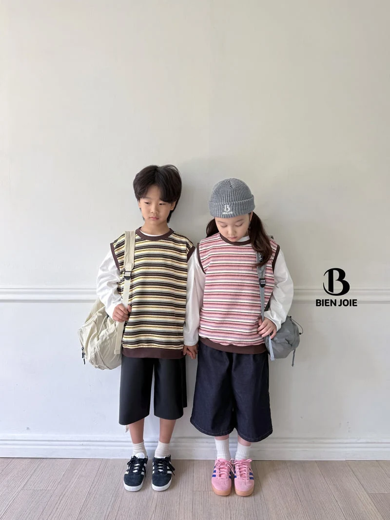 Bien Joie - Korean Children Fashion - #stylishchildhood - K Stripe Vest - 4