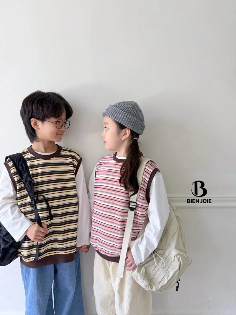 Bien Joie - Korean Children Fashion - #discoveringself - K Stripe Vest - 7