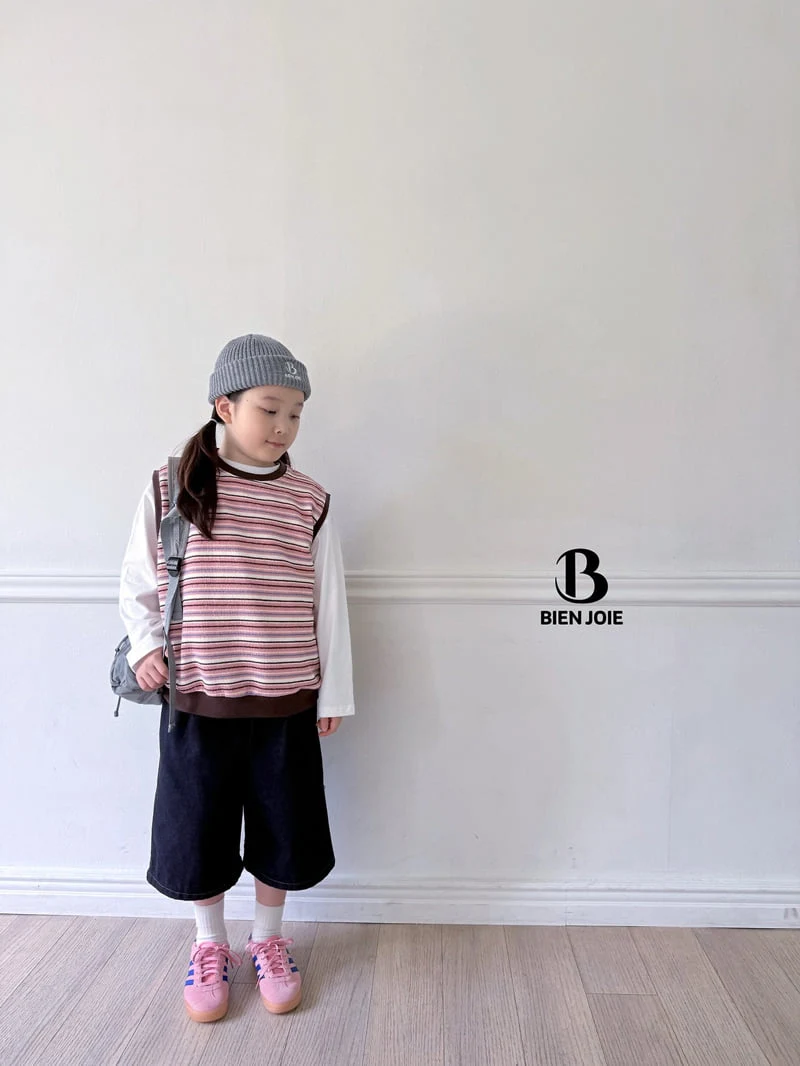 Bien Joie - Korean Children Fashion - #kidsshorts - Normal Midi Denim Pants - 8