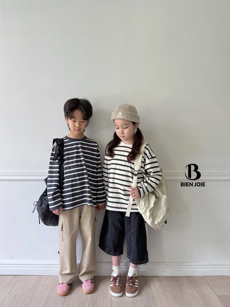 Bien Joie - Korean Children Fashion - #kidsshorts - Benjamin Stripe Tee - 3