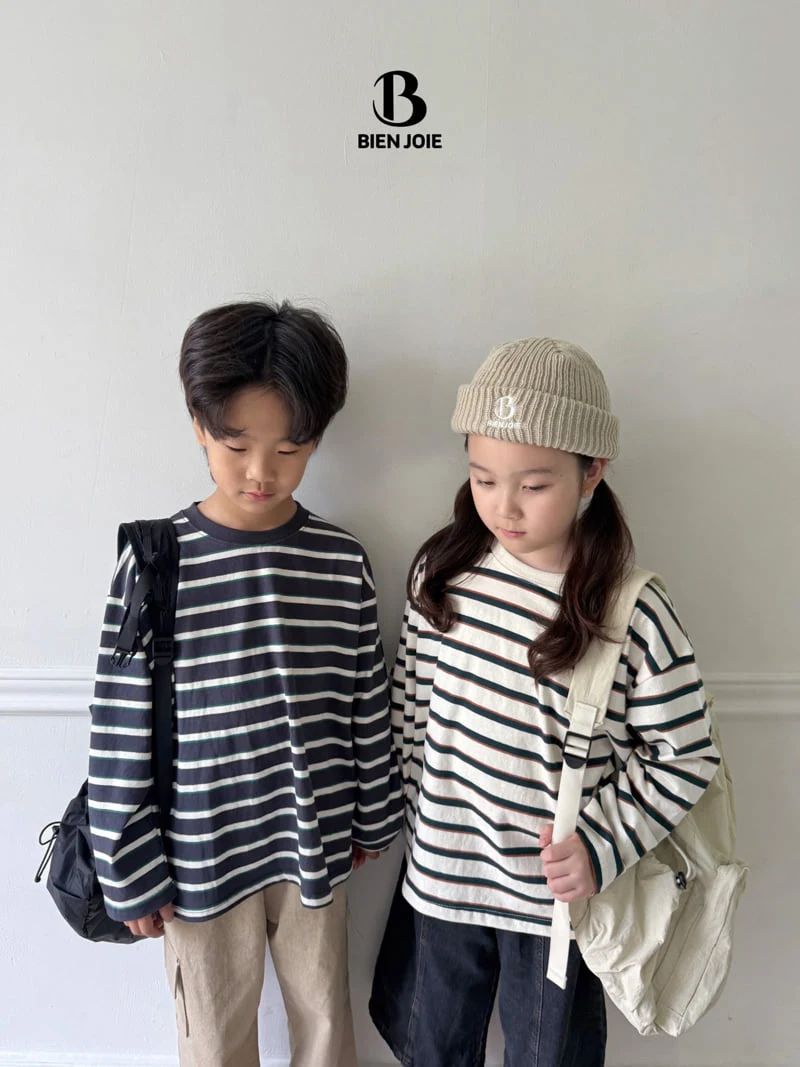 Bien Joie - Korean Children Fashion - #kidsshorts - Benjamin Stripe Tee - 4
