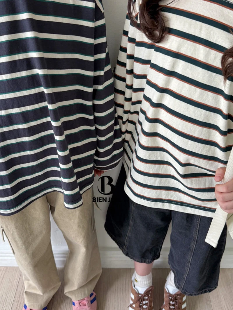 Bien Joie - Korean Children Fashion - #kidzfashiontrend - Benjamin Stripe Tee - 5