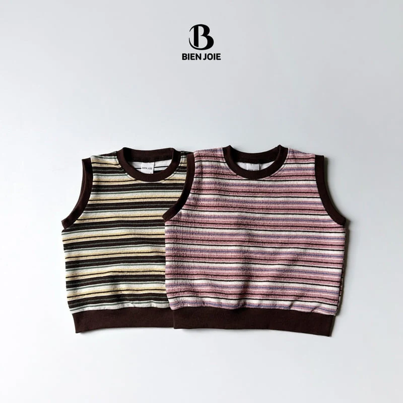 Bien Joie - Korean Children Fashion - #todddlerfashion - K Stripe Vest