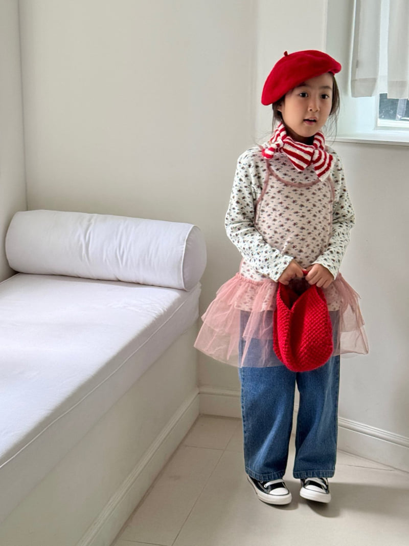 Bon Bon Butik - Korean Children Fashion - #kidsshorts - Waffle Flower Tee - 6