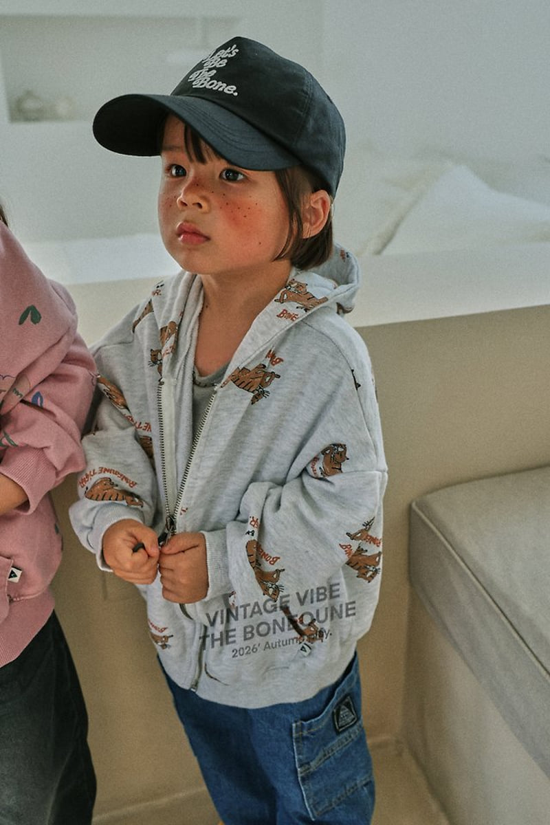 Boneoune - Korean Children Fashion - #Kfashion4kids - Lion Graphic Hood Zip-up - 5