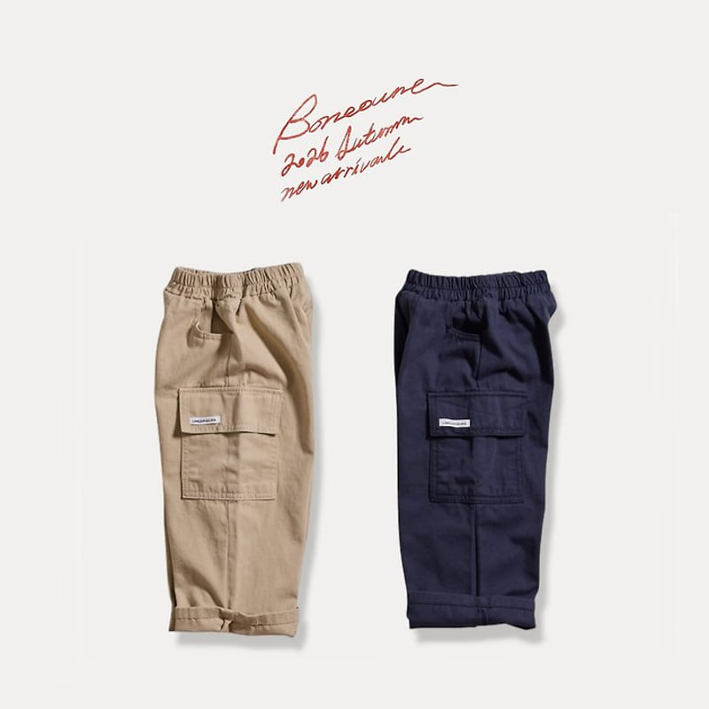 Boneoune - Korean Children Fashion - #Kfashion4kids - Cotton Bio Cargo Pants