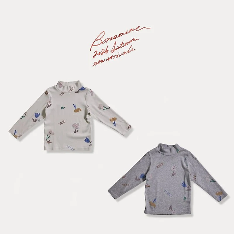 Boneoune - Korean Children Fashion - #Kfashion4kids - Chellow Flower Tee