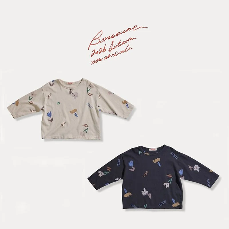 Boneoune - Korean Children Fashion - #childofig - Chello Flower Single Tee