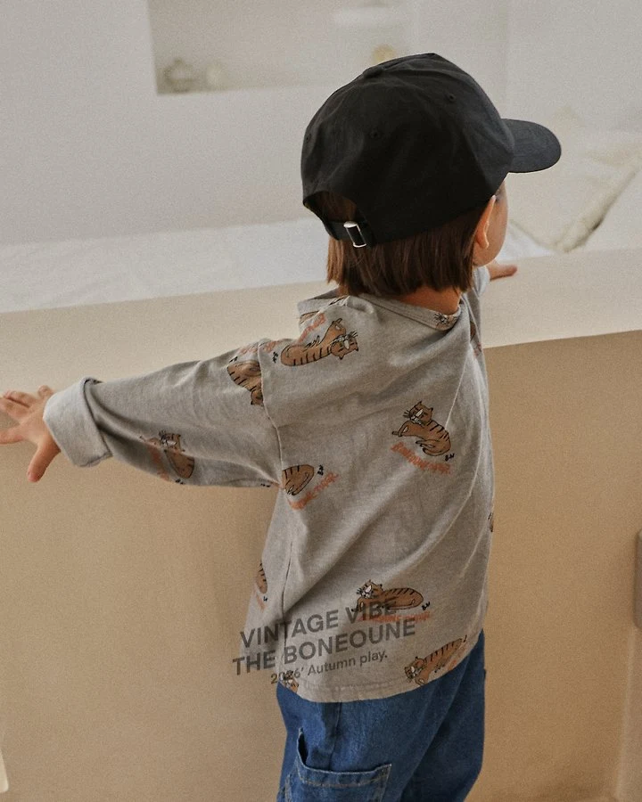 Boneoune - Korean Children Fashion - #childofig - Tiger Graphic Pigment Single Tee - 10
