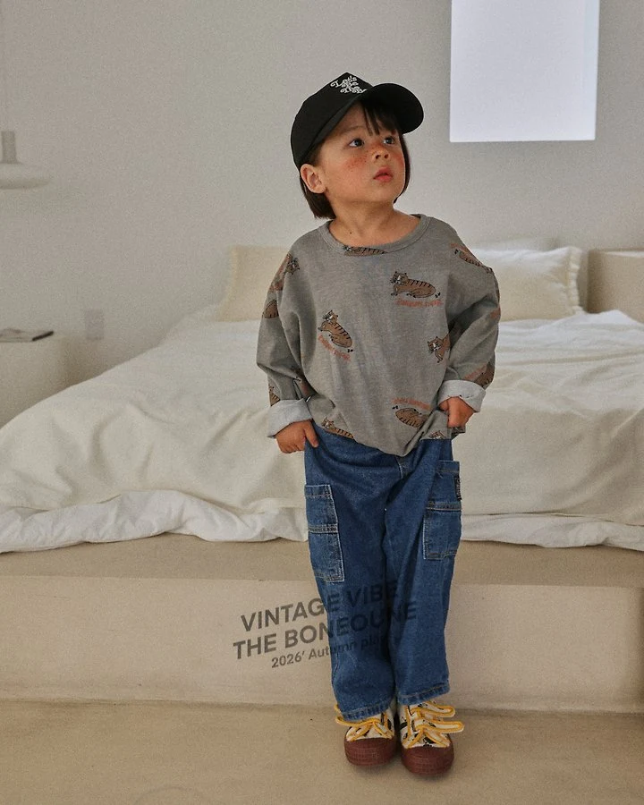 Boneoune - Korean Children Fashion - #childofig - Tiger Graphic Pigment Single Tee - 9