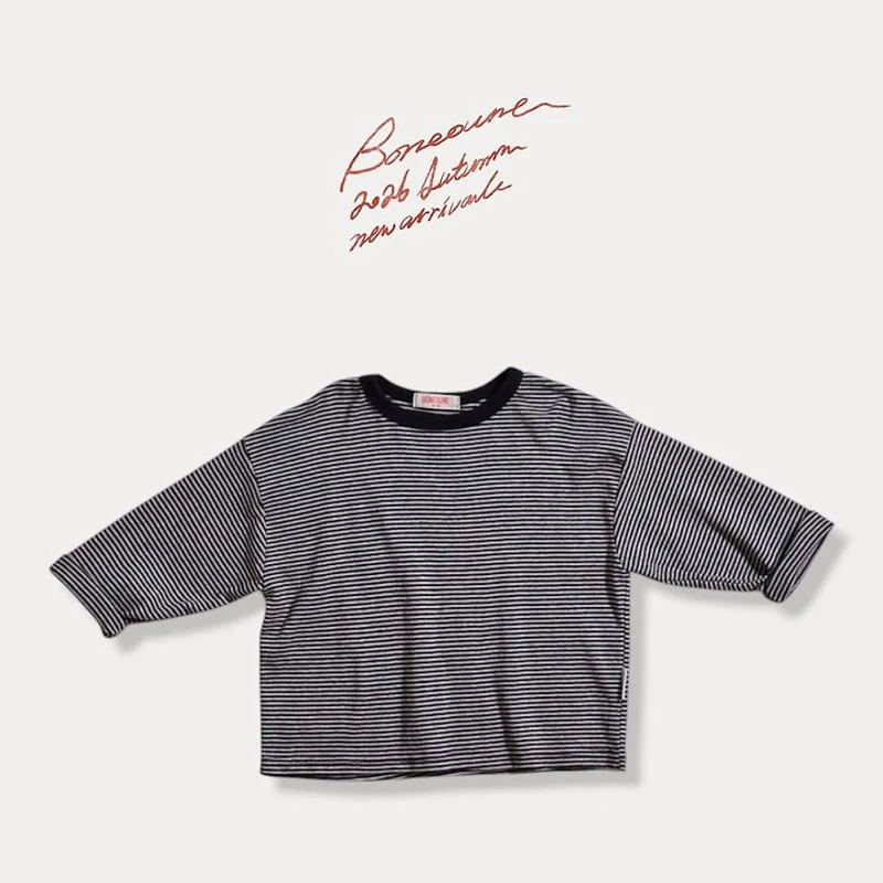 Boneoune - Korean Children Fashion - #prettylittlegirls - Autumn Stripe Tee - 4