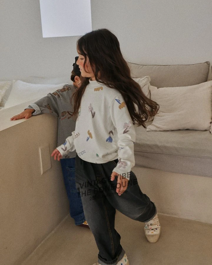 Boneoune - Korean Children Fashion - #childrensboutique - Chellow Flower Tee - 10