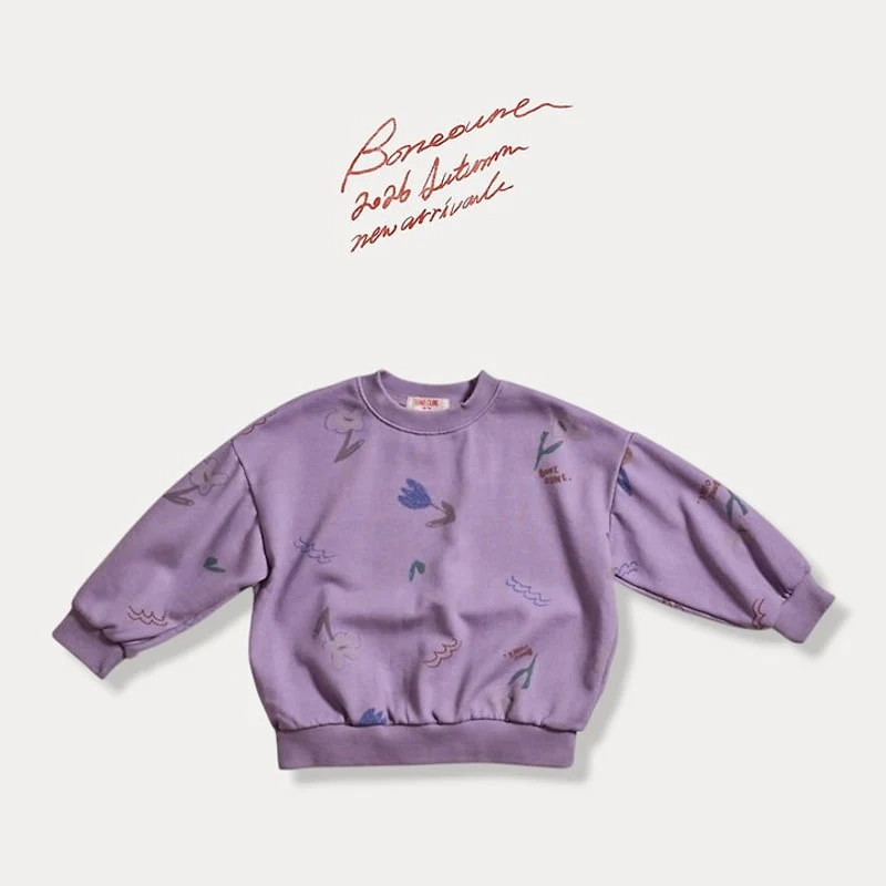 Boneoune - Korean Children Fashion - #childrensboutique - Chello Flower Sweatshirts - 4
