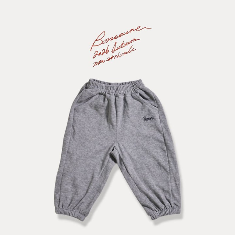 Boneoune - Korean Children Fashion - #designkidswear - Terry Jogger Pants - 3