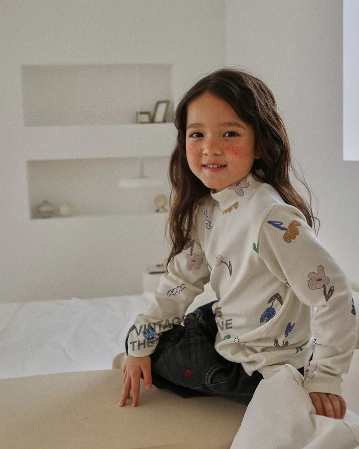 Boneoune - Korean Children Fashion - #designkidswear - Chellow Flower Tee - 11