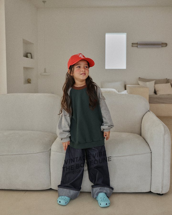 Boneoune - Korean Children Fashion - #designkidswear - Wide Roll-up Non Faded Pants - 10