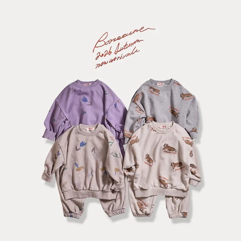 Boneoune - Korean Children Fashion - #discoveringself - Chello Flower Sweatshirts - 5
